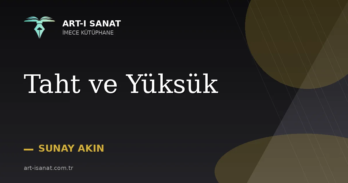 Taht ve Yüksük