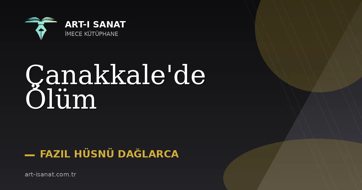 Çanakkale'de Ölüm