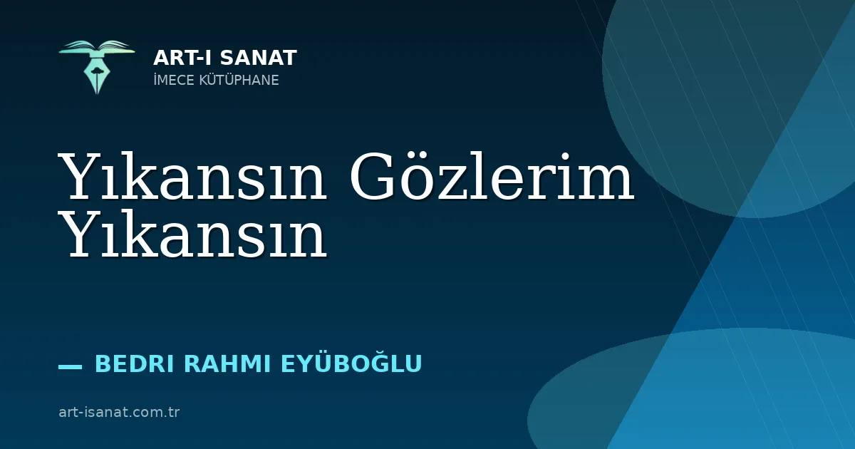 Yıkansın Gözlerim Yıkansın