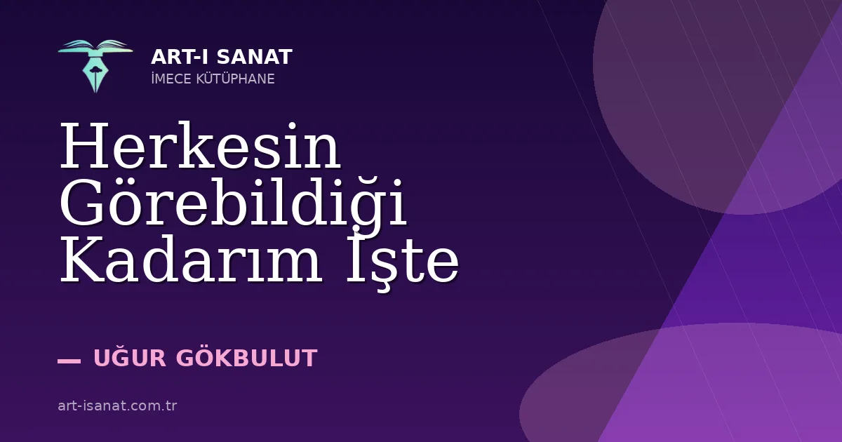 Herkesin Görebildiği Kadarım İşte