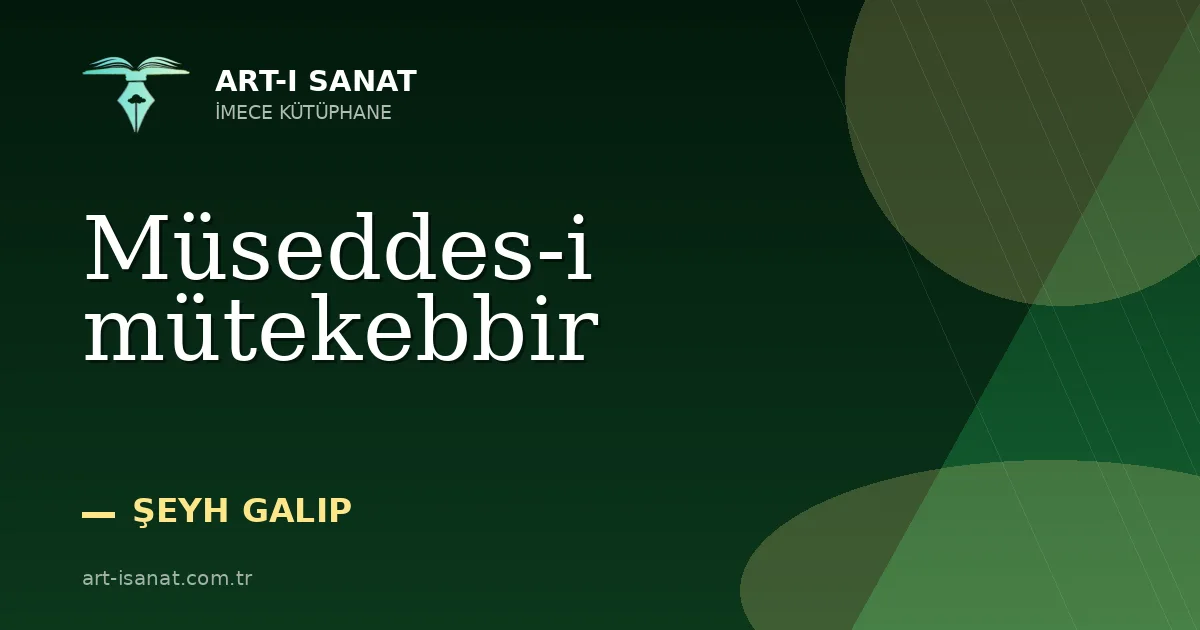 Müseddes-i mütekebbir
