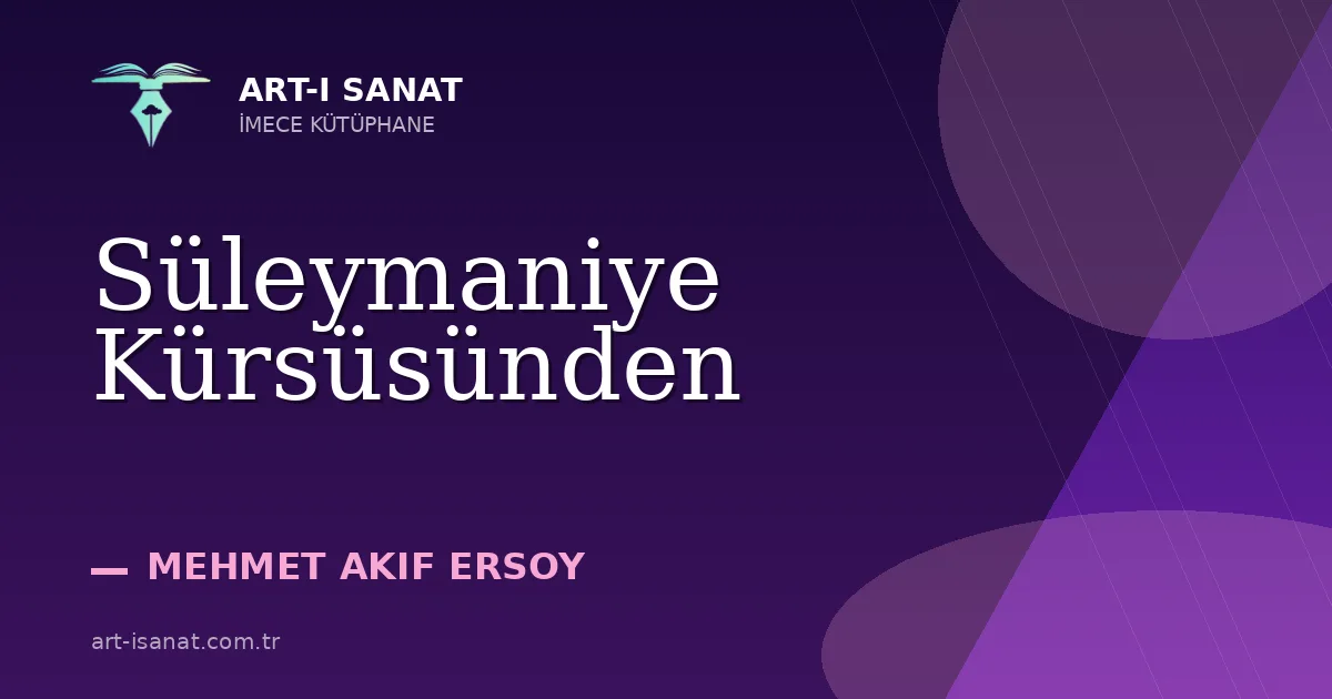 Süleymaniye Kürsüsünden