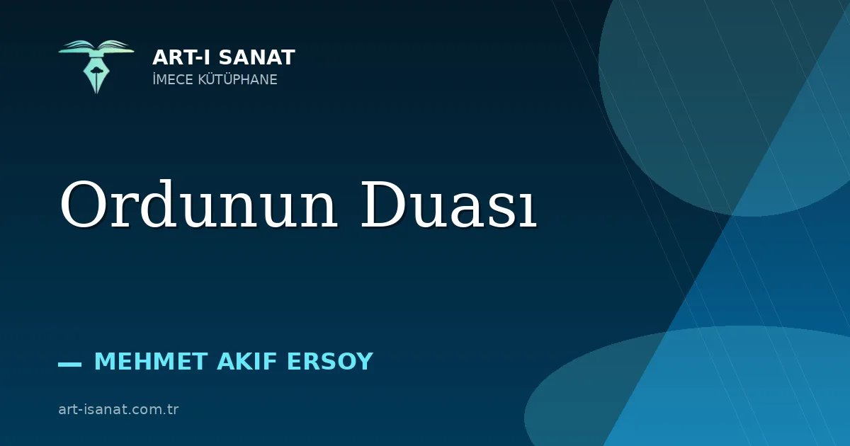 Ordunun Duası