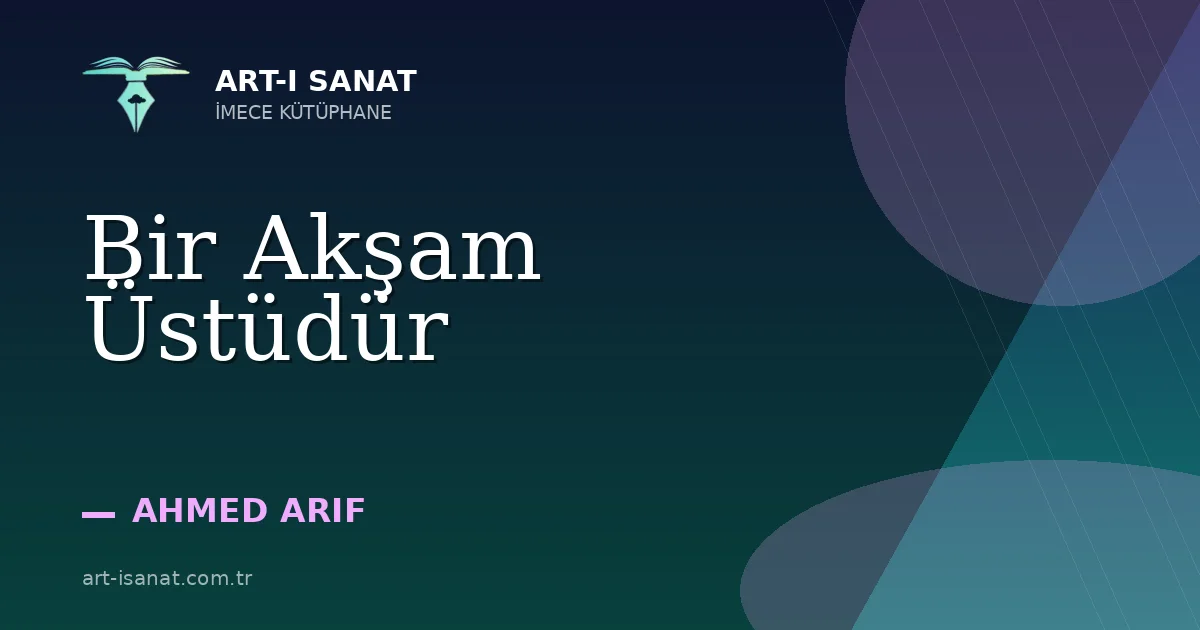 Bir Akşam Üstüdür