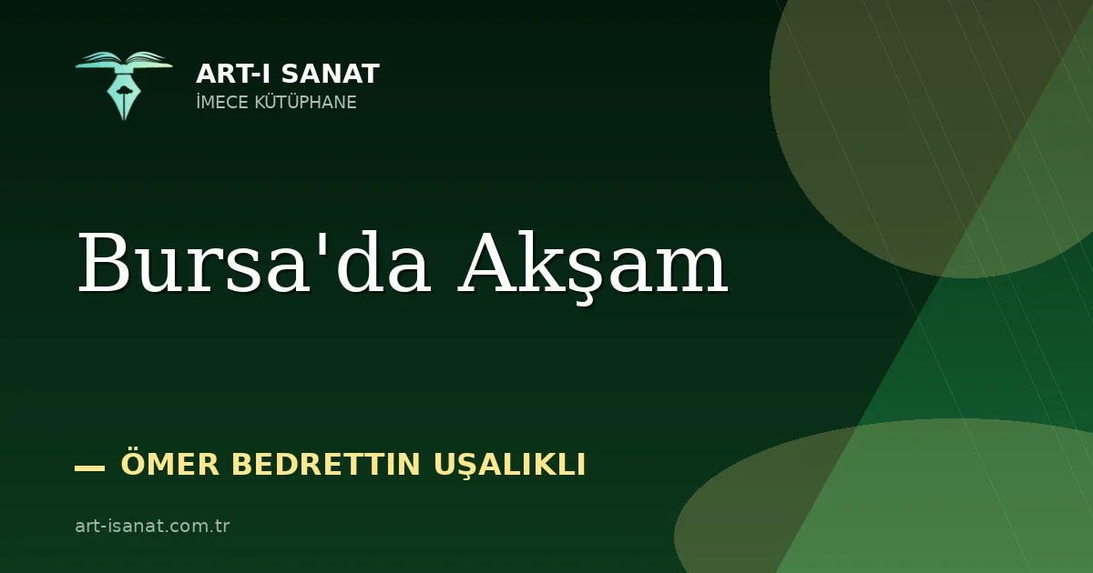 Bursa'da Akşam