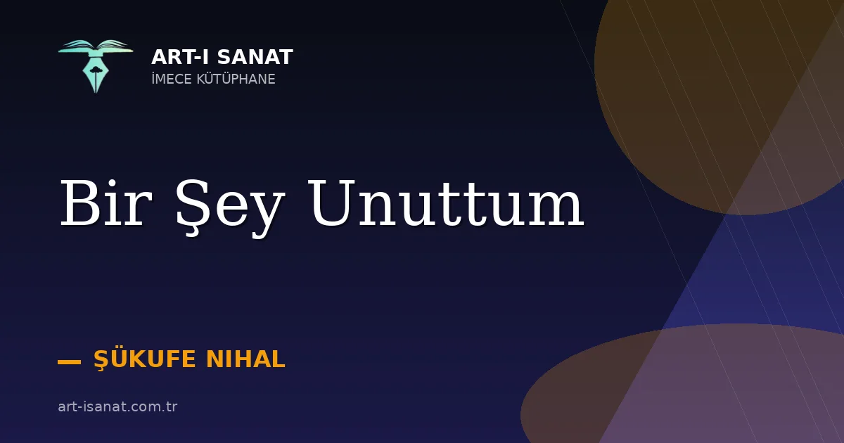 Bir Şey Unuttum