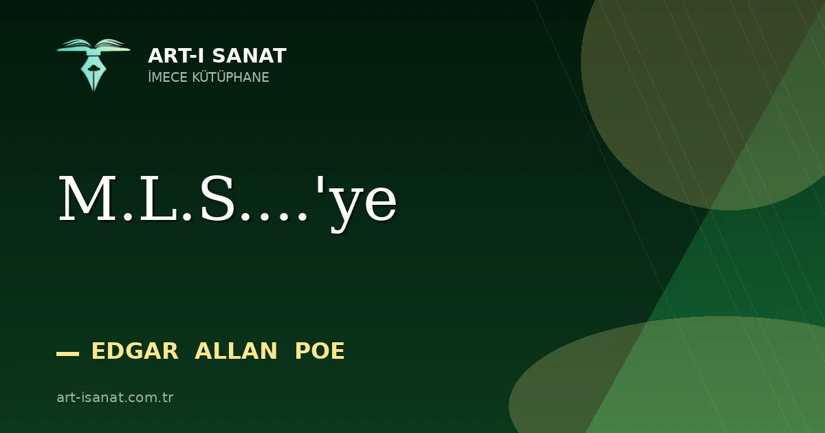 M.L.S....'ye