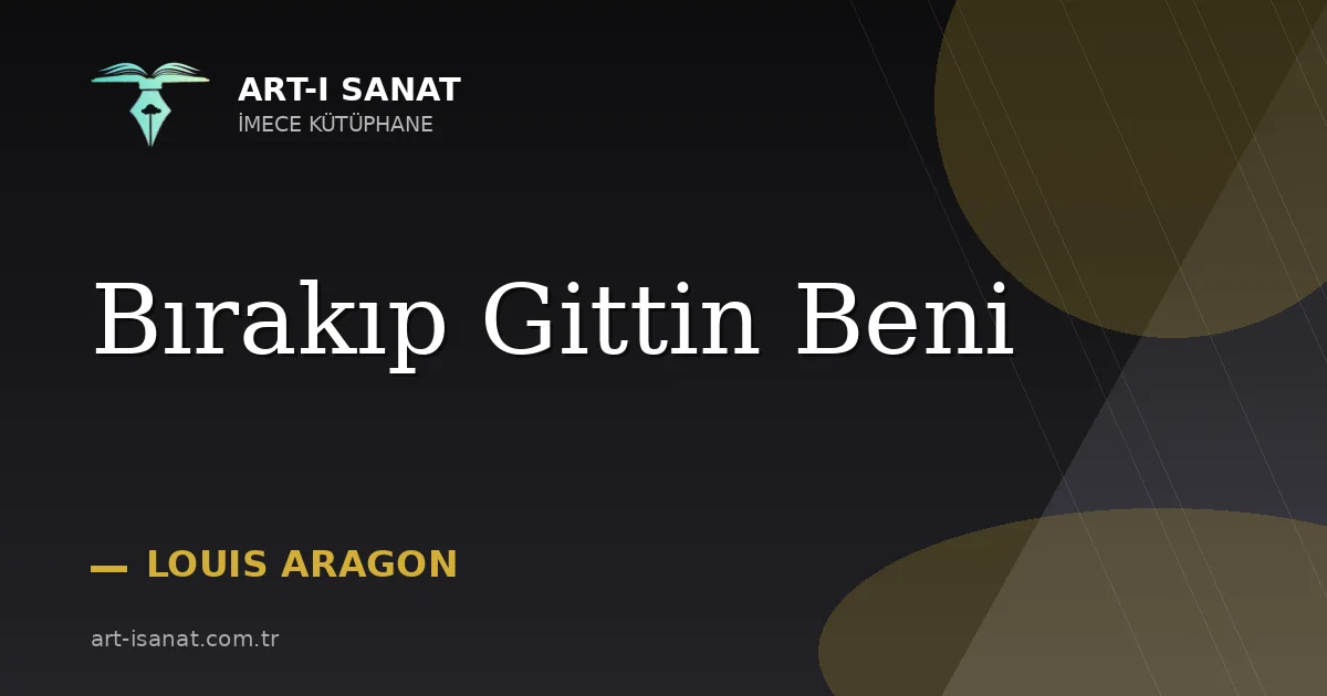 Bırakıp Gittin Beni