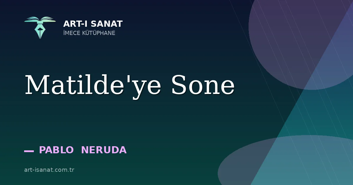 Matilde'ye Sone