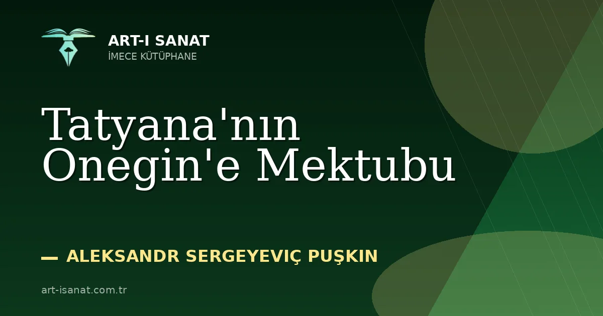 Tatyana'nın Onegin'e Mektubu
