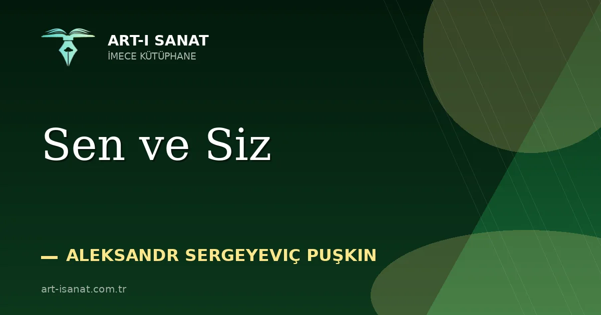 Sen ve Siz