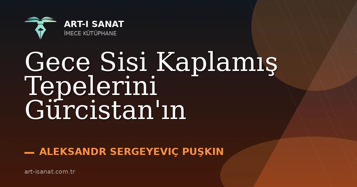 Gece Sisi Kaplamış Tepelerini Gürcistan'ın