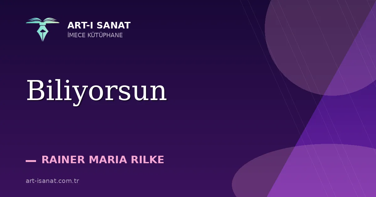 Biliyorsun