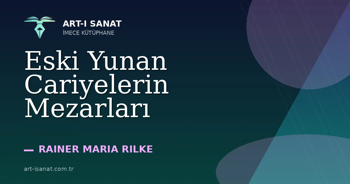 Eski Yunan Cariyelerin Mezarları
