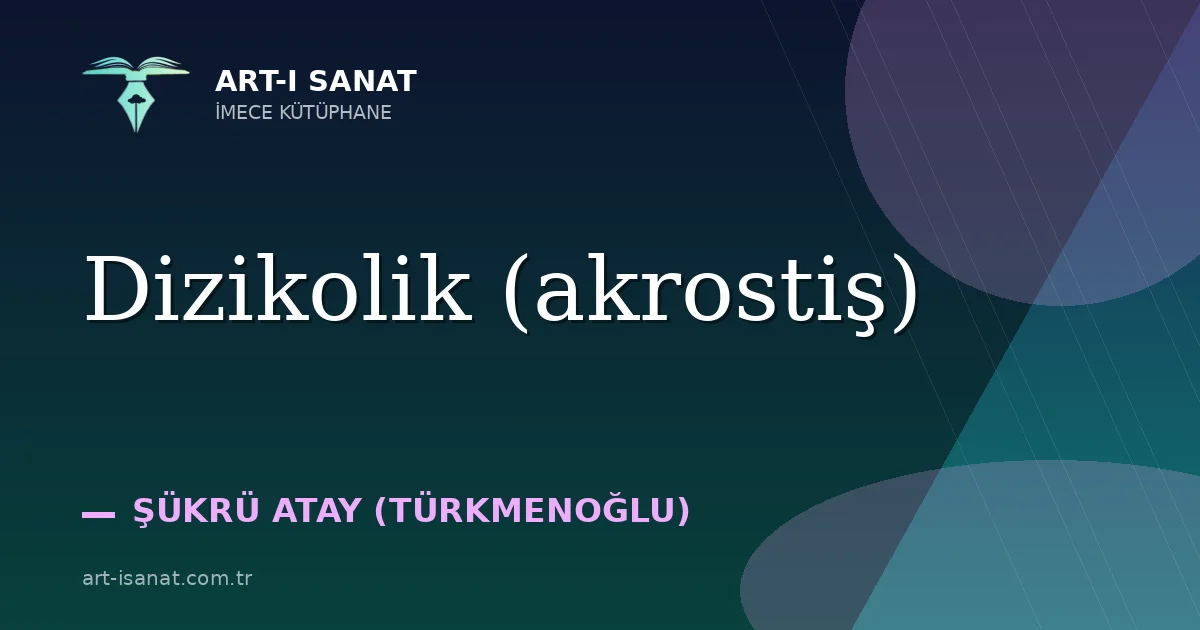 Dizikolik (akrostiş)