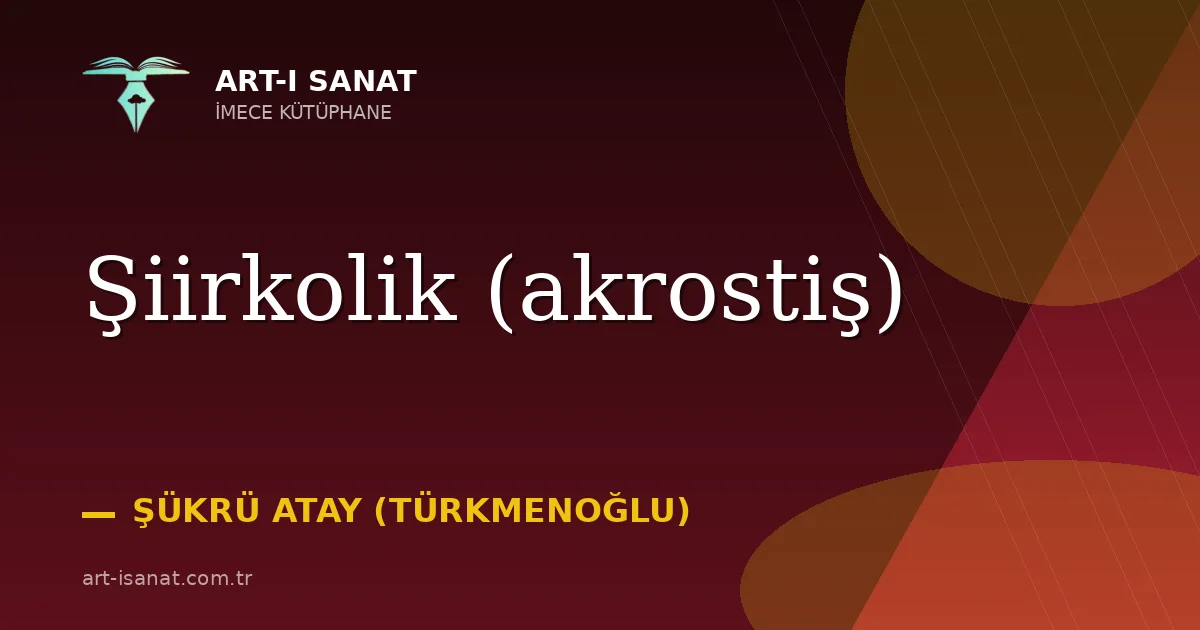 Şiirkolik (akrostiş)