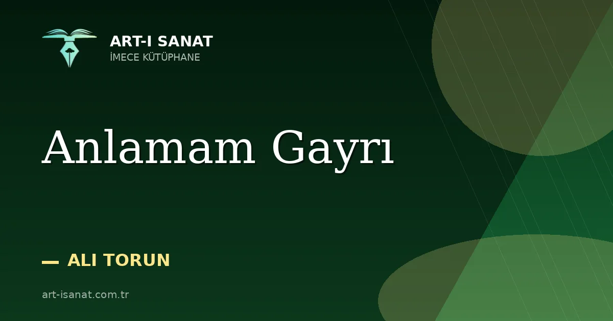 Anlamam Gayrı