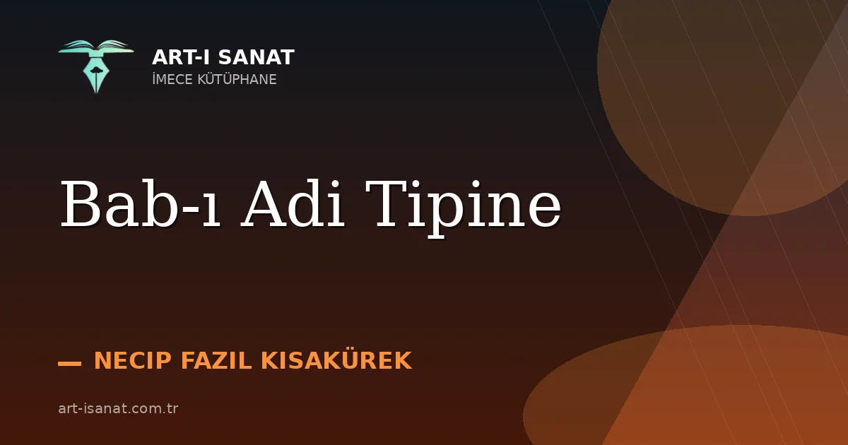 Bab-ı Adi Tipine