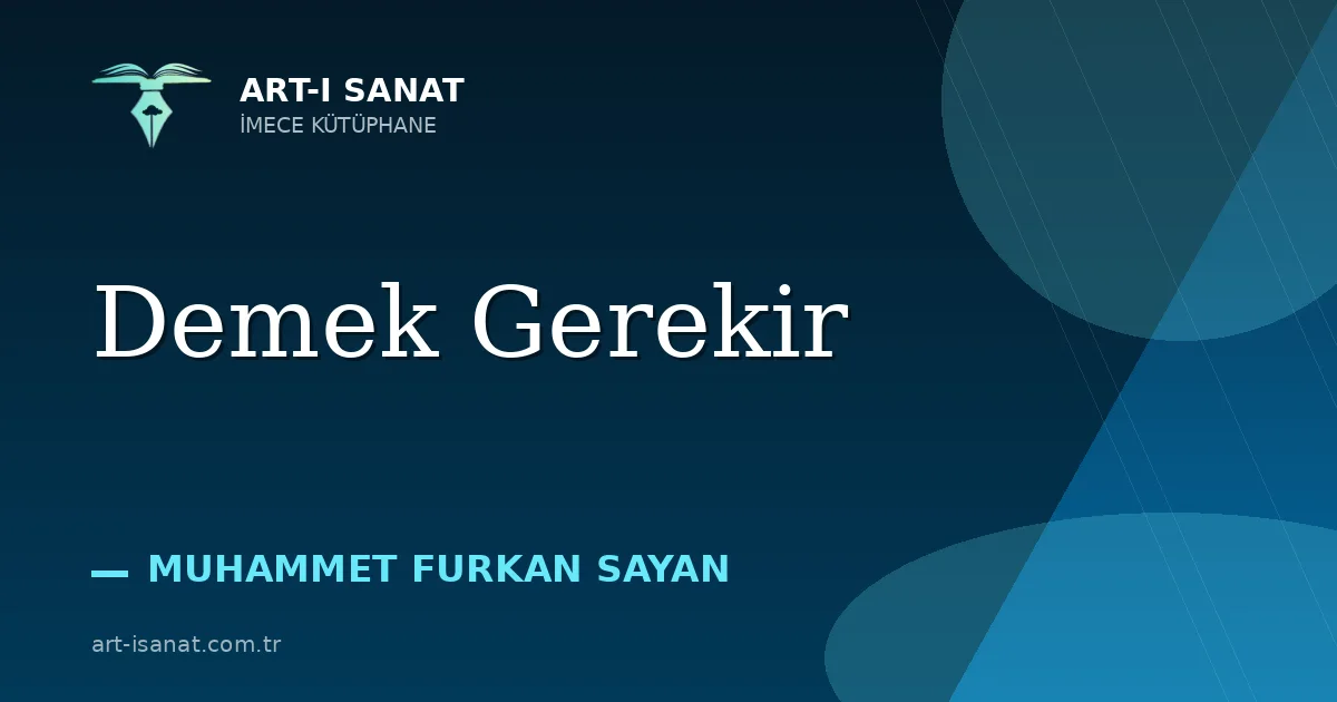Demek Gerekir