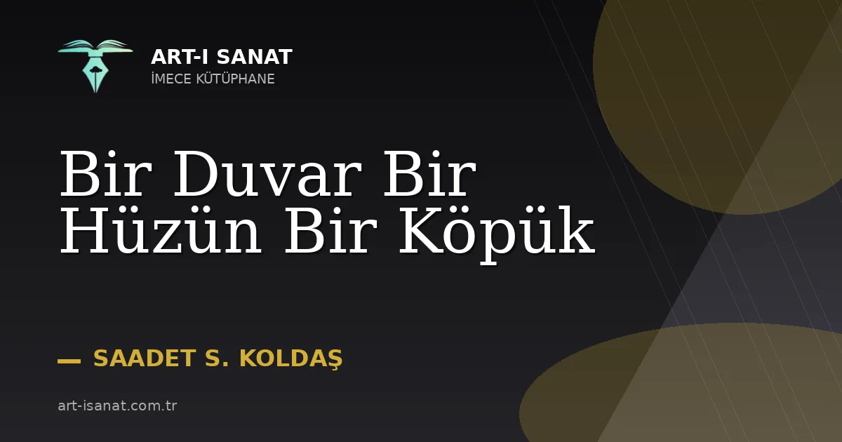 Bir Duvar Bir Hüzün Bir Köpük