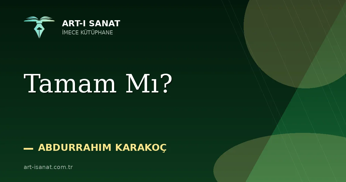 Tamam Mı?
