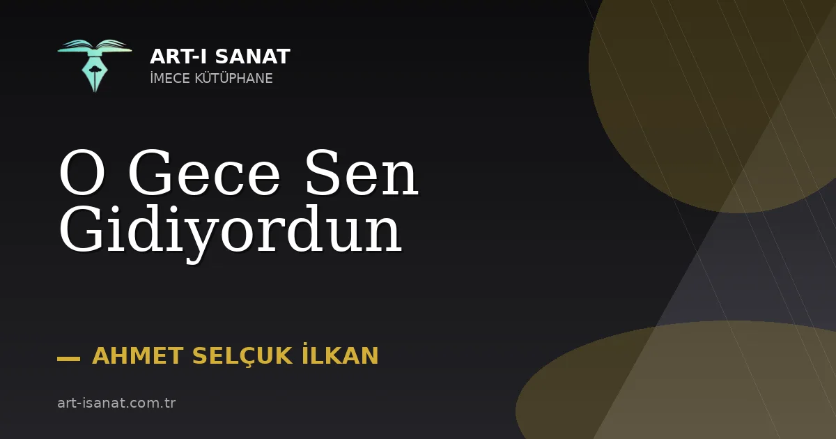 O Gece Sen Gidiyordun