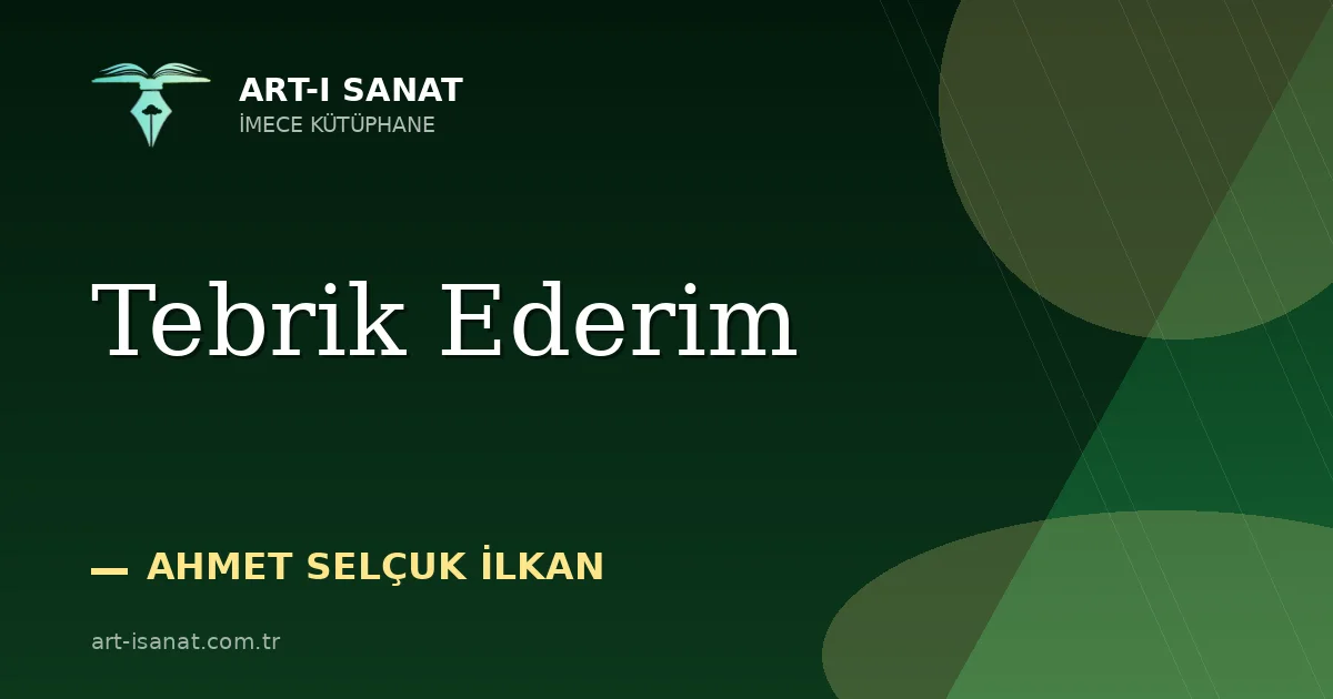 Tebrik Ederim