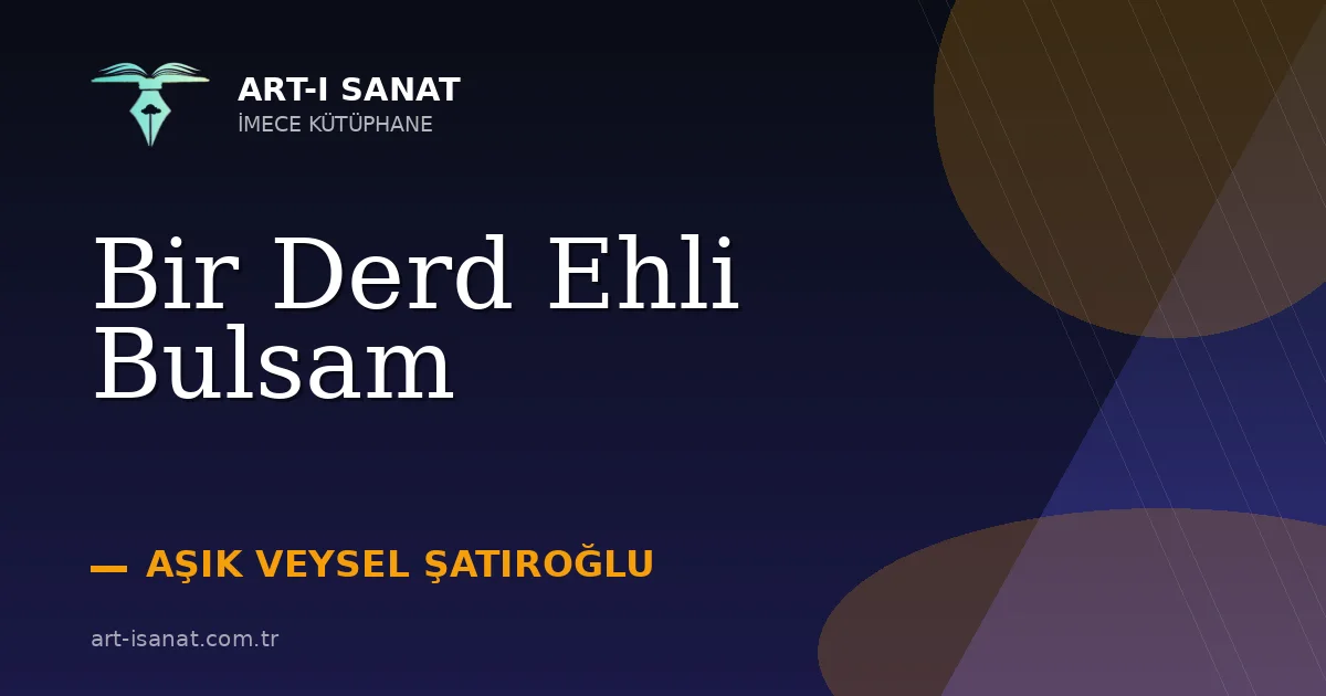 Bir Derd Ehli Bulsam