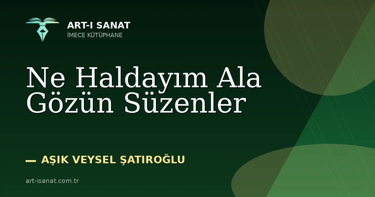 Ne Haldayım Ala Gözün Süzenler