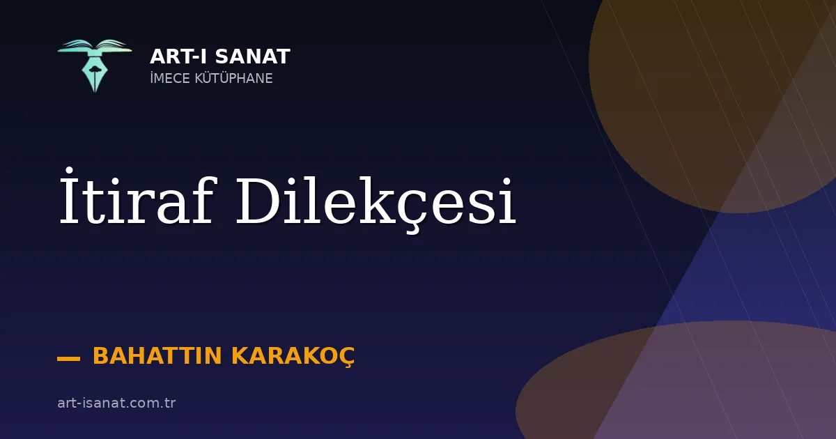 İtiraf Dilekçesi