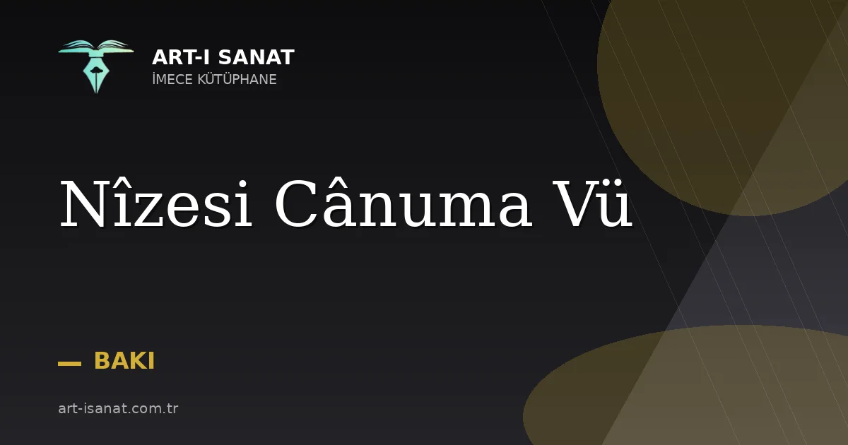 Nîzesi Cânuma Vü