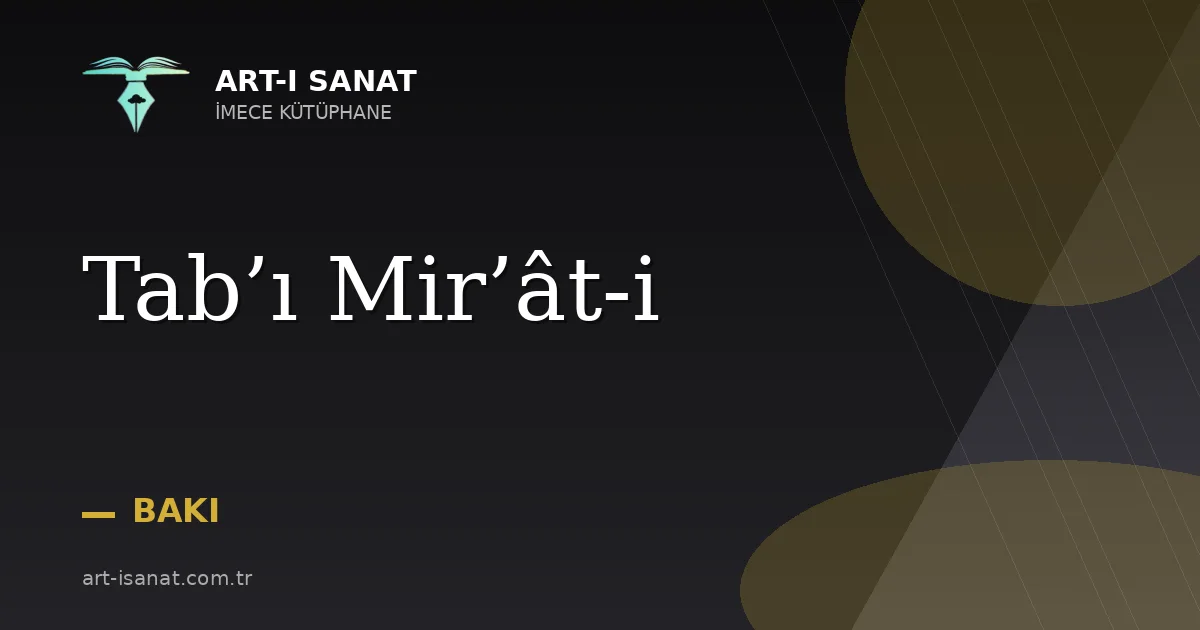 Tab’ı Mir’ât-i