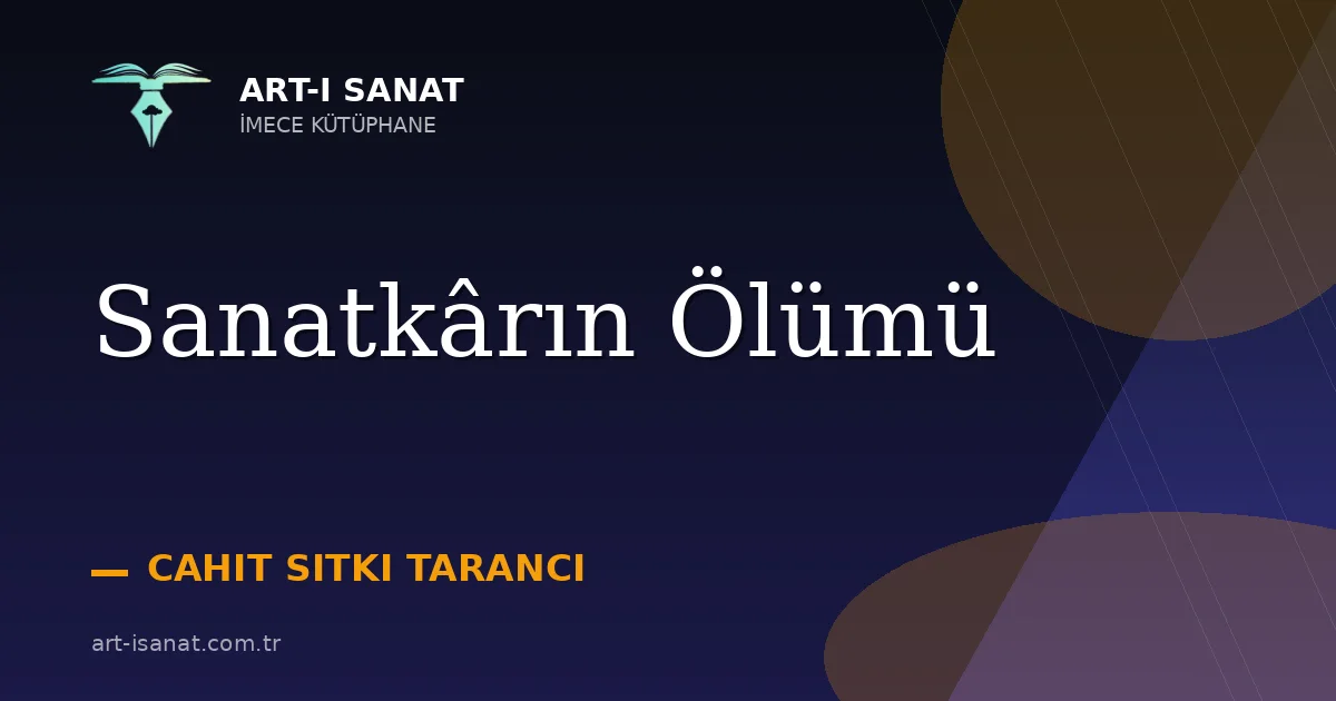 Sanatkârın Ölümü