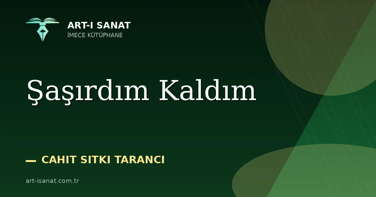 Şaşırdım Kaldım