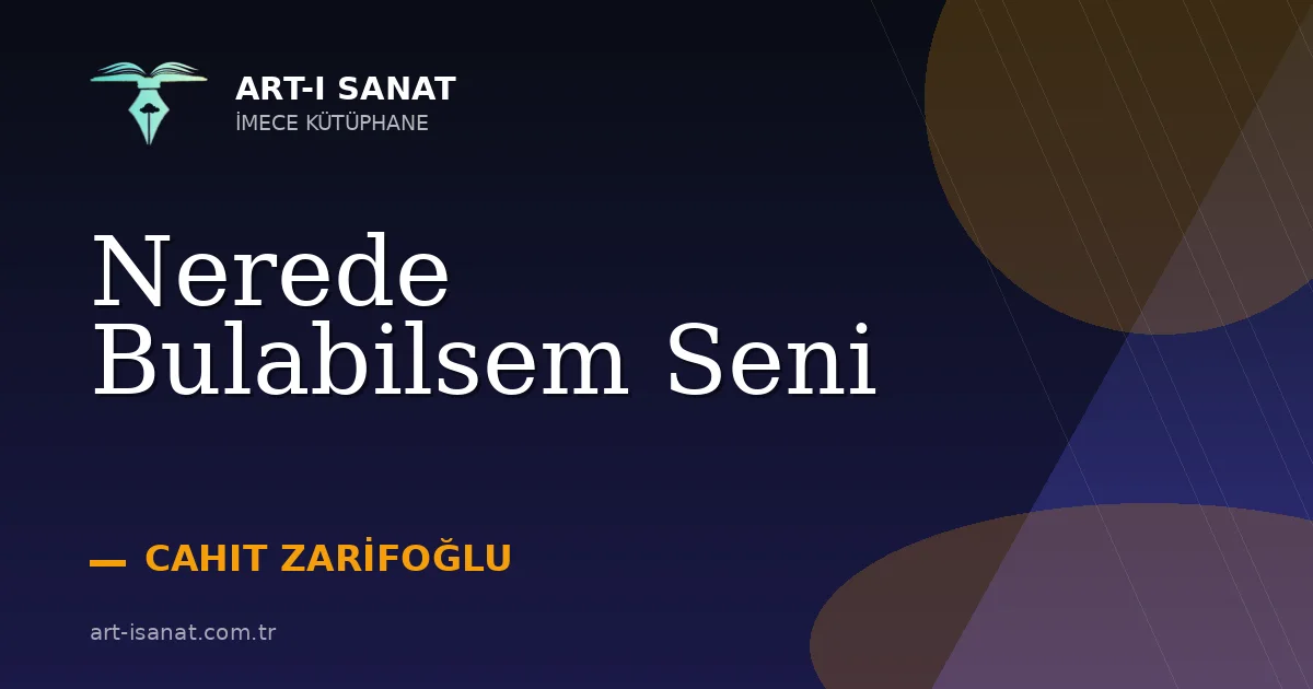 Nerede Bulabilsem Seni