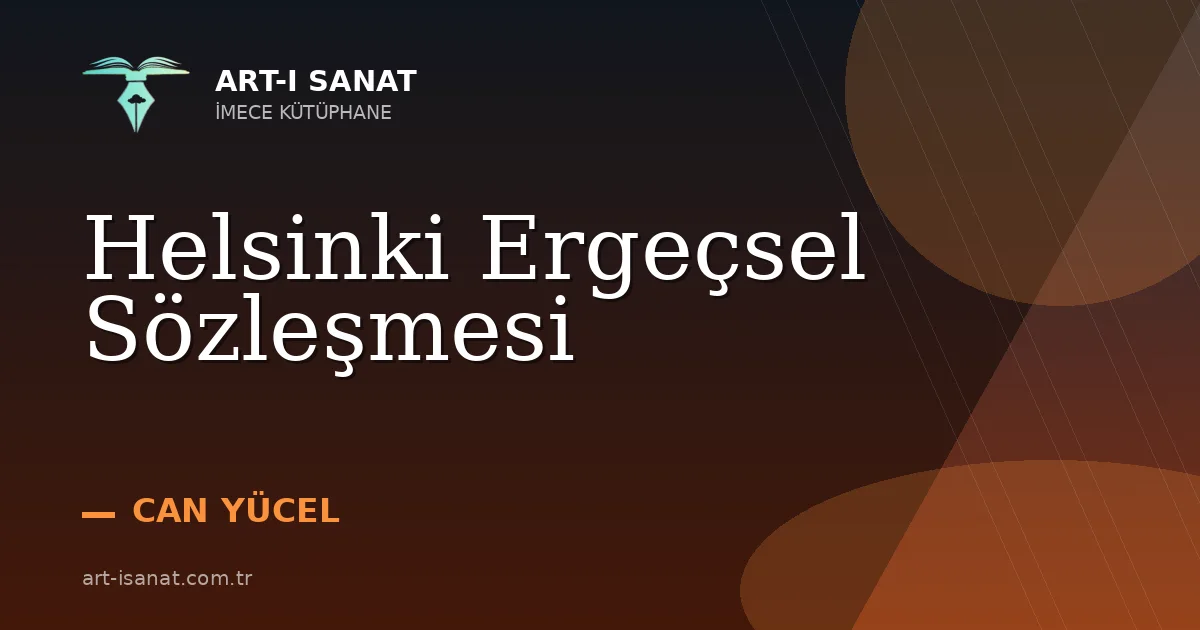 Helsinki Ergeçsel Sözleşmesi
