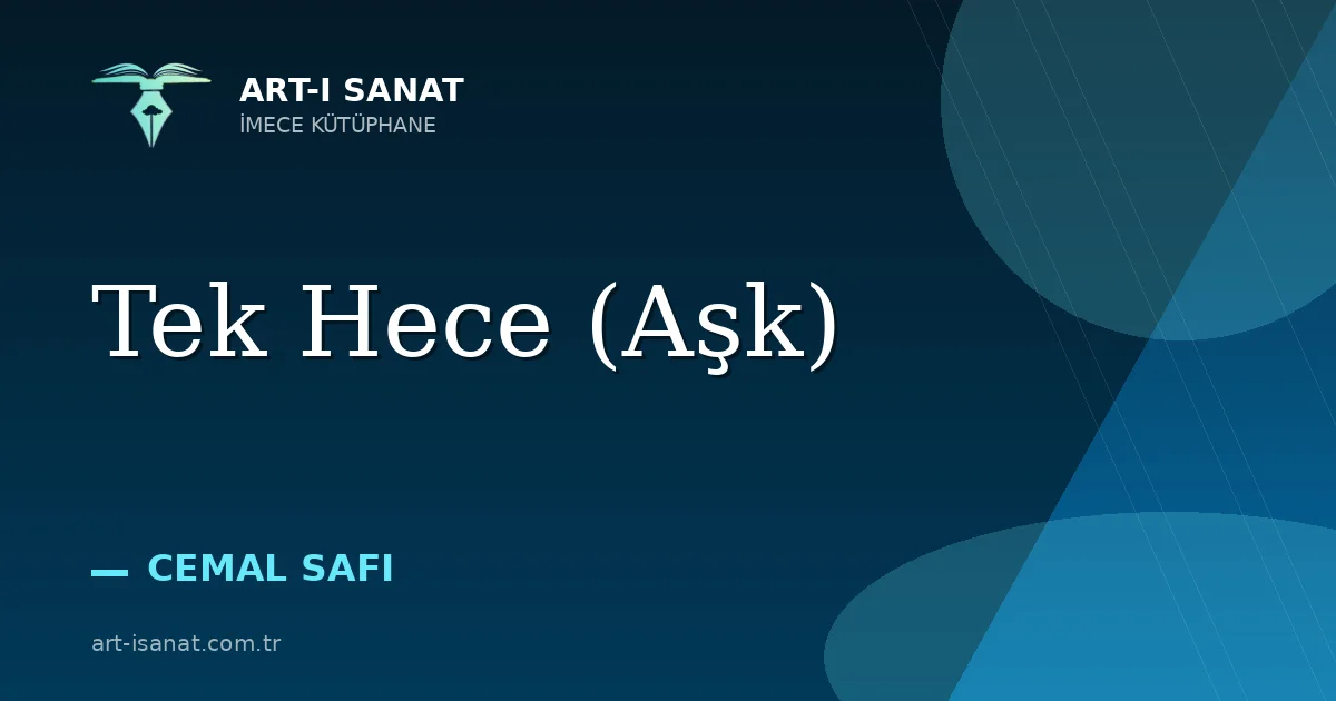 Tek Hece (Aşk)