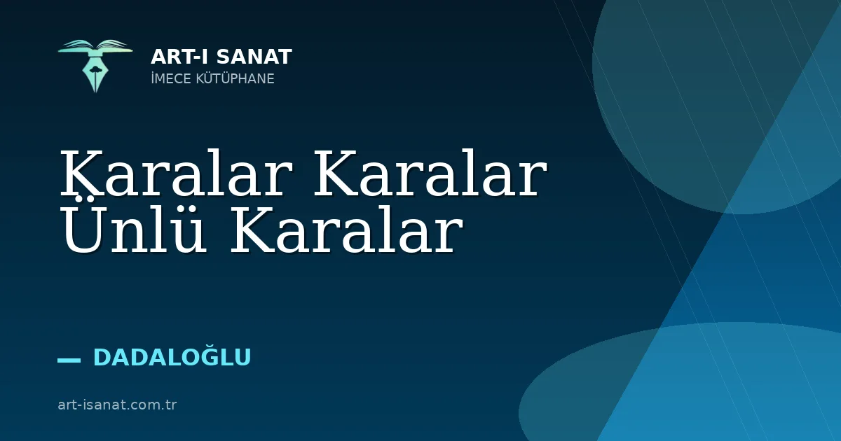 Karalar Karalar Ünlü Karalar