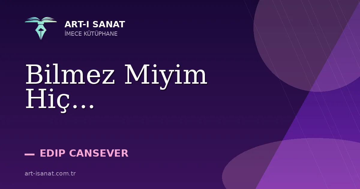 Bilmez Miyim Hiç...