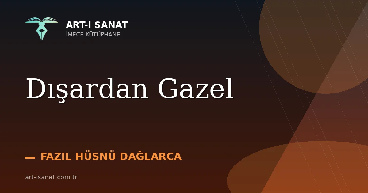 Dışardan Gazel