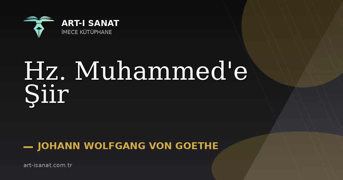 Hz. Muhammed'e Şiir