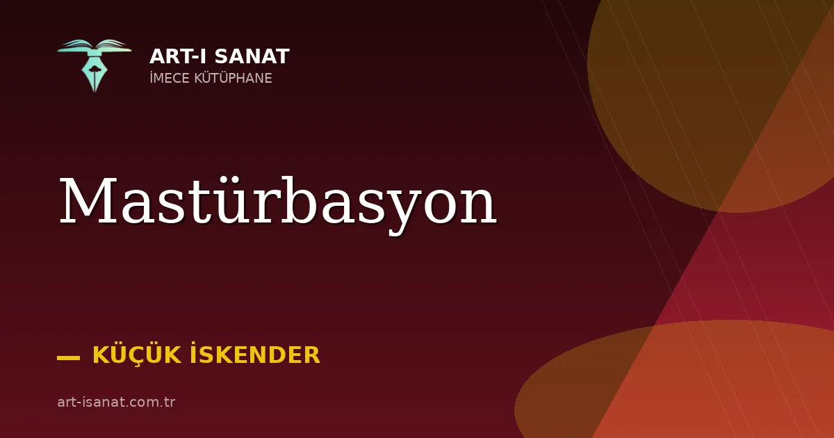 Mastürbasyon