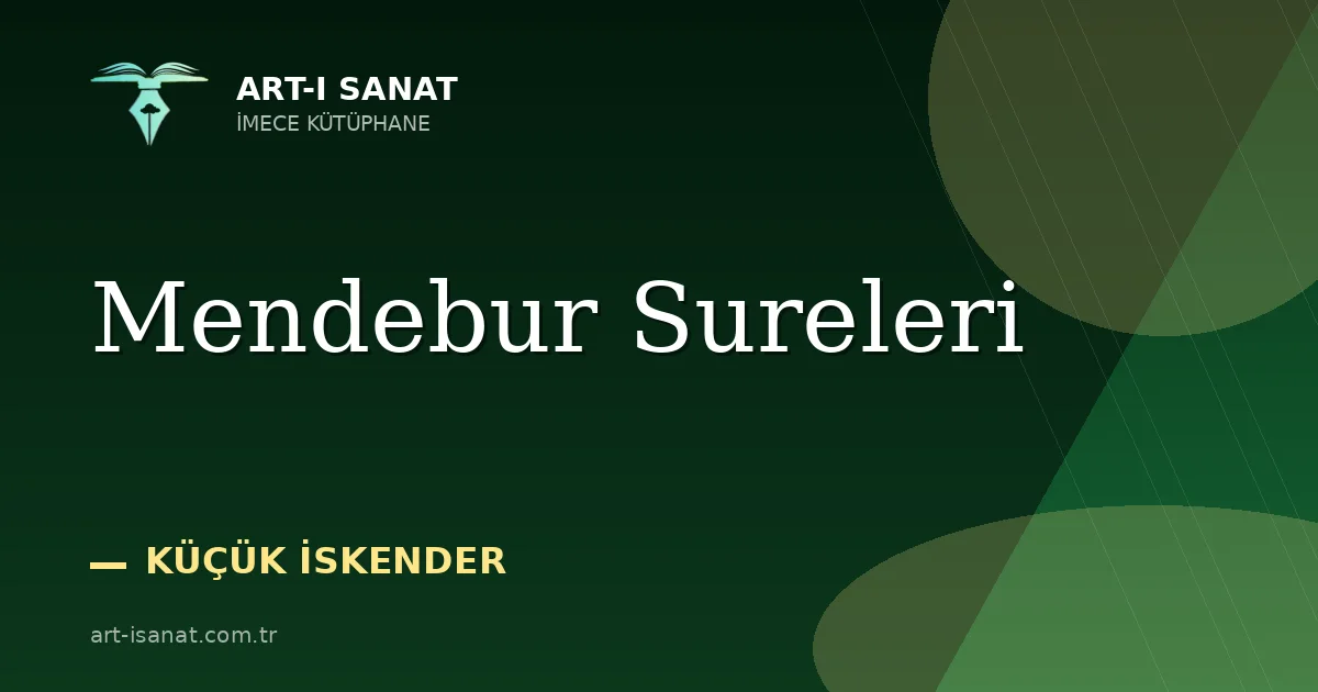 Mendebur Sureleri