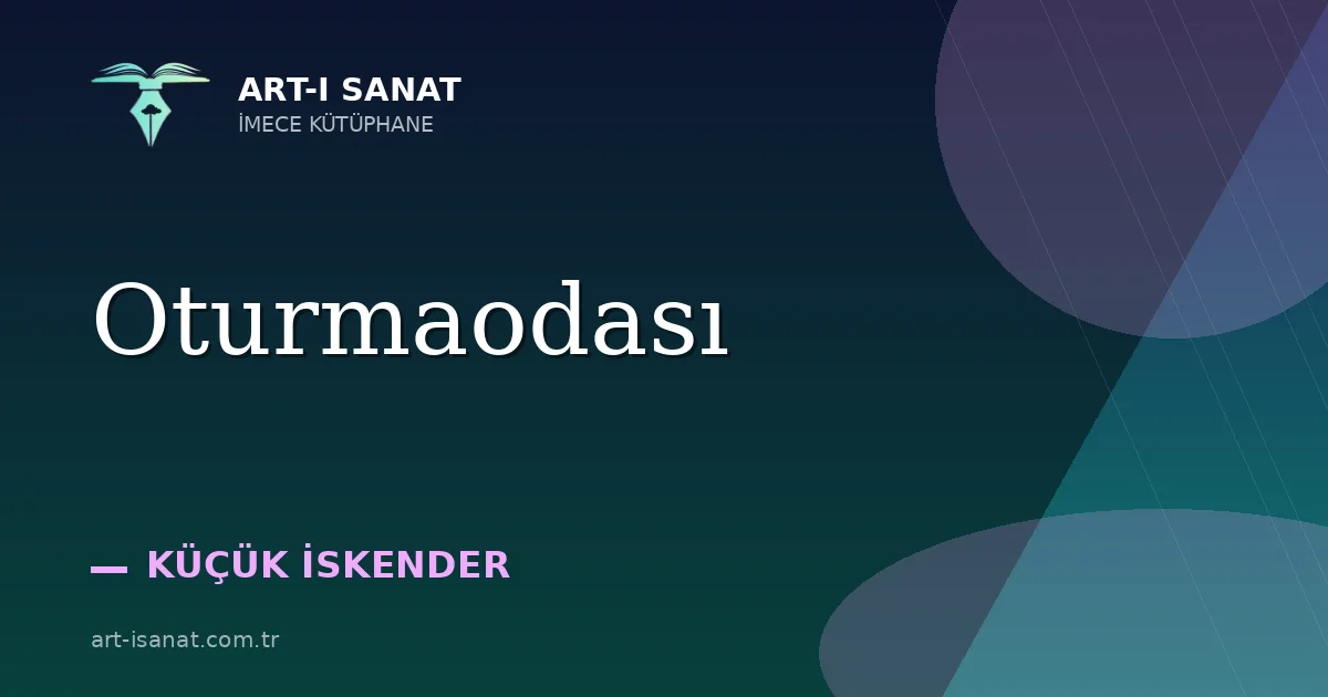 Oturmaodası