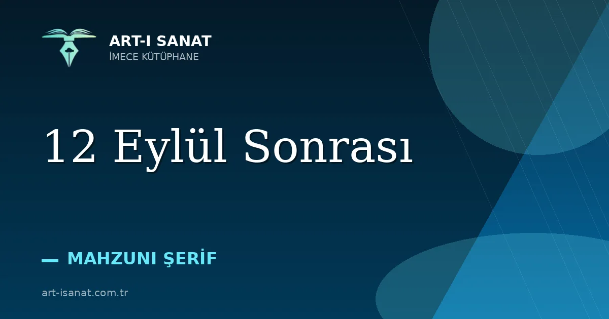 12 Eylül Sonrası