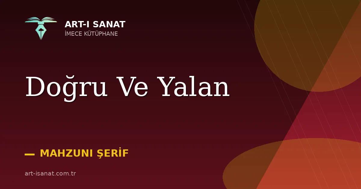 Doğru Ve Yalan