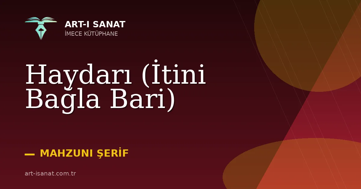 Haydarı (İtini Bağla Bari)