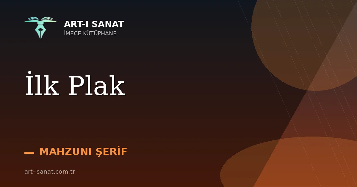 İlk Plak
