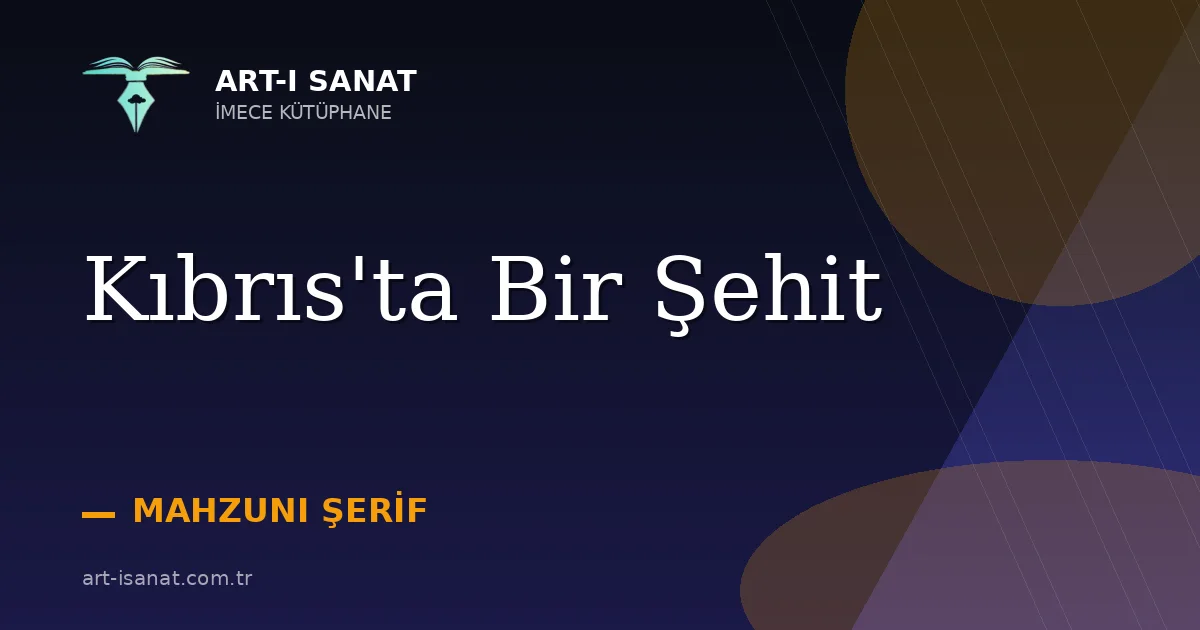 Kıbrıs'ta Bir Şehit