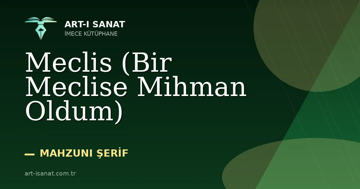 Meclis (Bir Meclise Mihman Oldum)